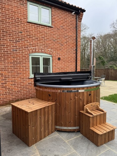 Hot tub with - with, fired