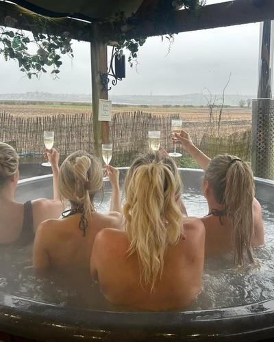 Wood fired hot tub spa - wood, /