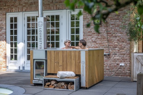 Wood fired hot - wood, tub