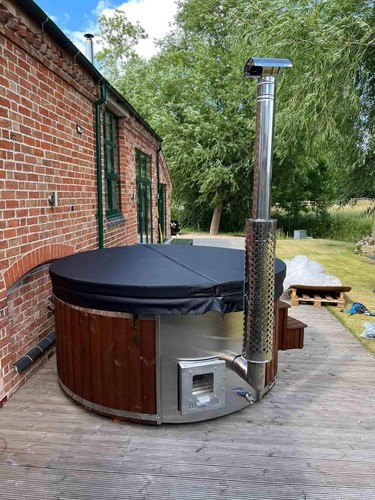 Thermowood fibreglass hot tub - fibreglass,